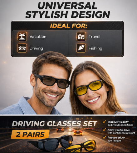 Polarized Driving Glasses 2-in-1 Set